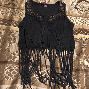 Western fringe vest
